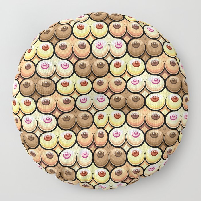Hot Boobs and Sexy Tits Bachelor Party Gift Seamless Pattern Design Product  Floor Pillow by TittyShop