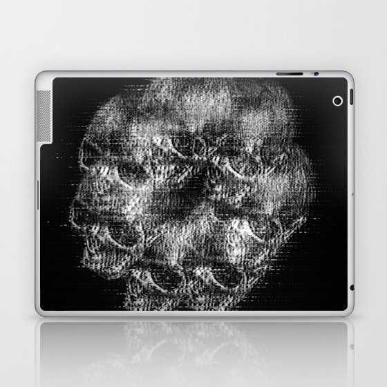 Analogue Glitch Skull Ring Laptop & iPad Skin