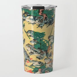 Fashionable Battle of Frogs by Kawanabe Kyosai, 1864 Travel Mug