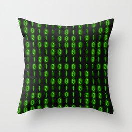 Binary Code Inside Throw Pillow