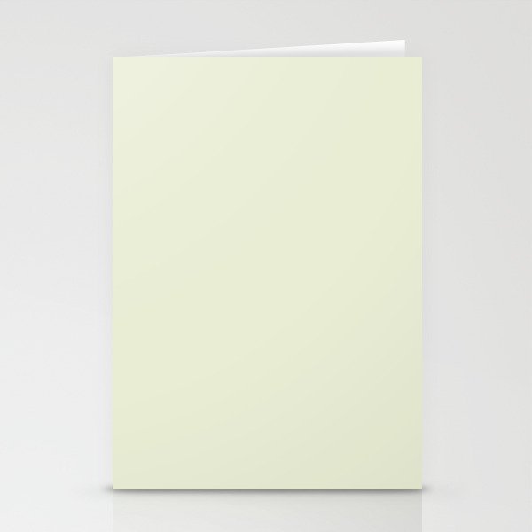 CALMING ALOE COLOR. Plain Pale Green Stationery Cards