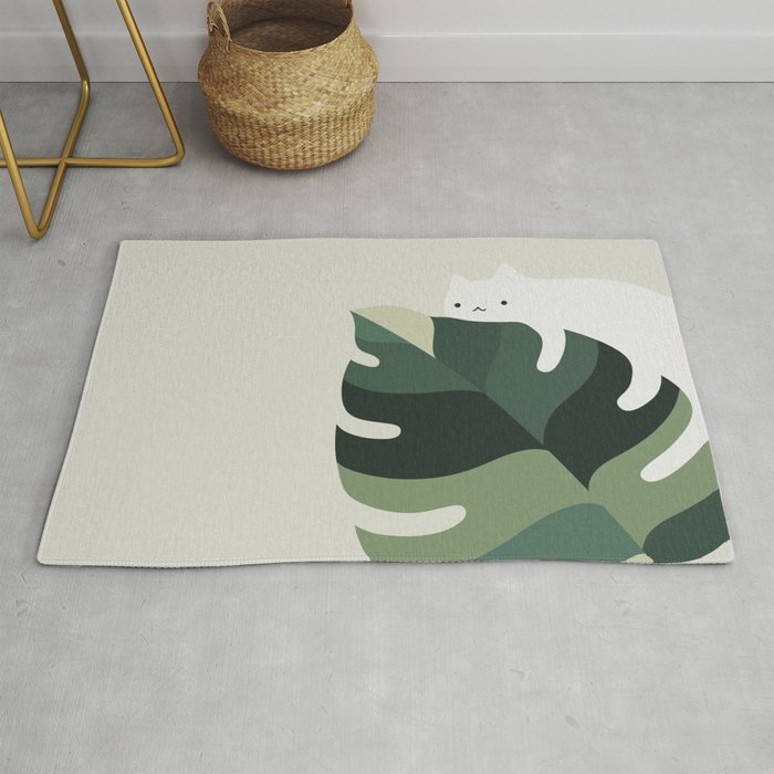 Cat and Plant 12A Rug