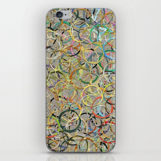 Rainbow Circles Collage iPhone & iPod Skin
