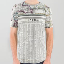 United States - Mitchell's Traveler's Guide - 1835 vintage pictorial map All Over Graphic Tee