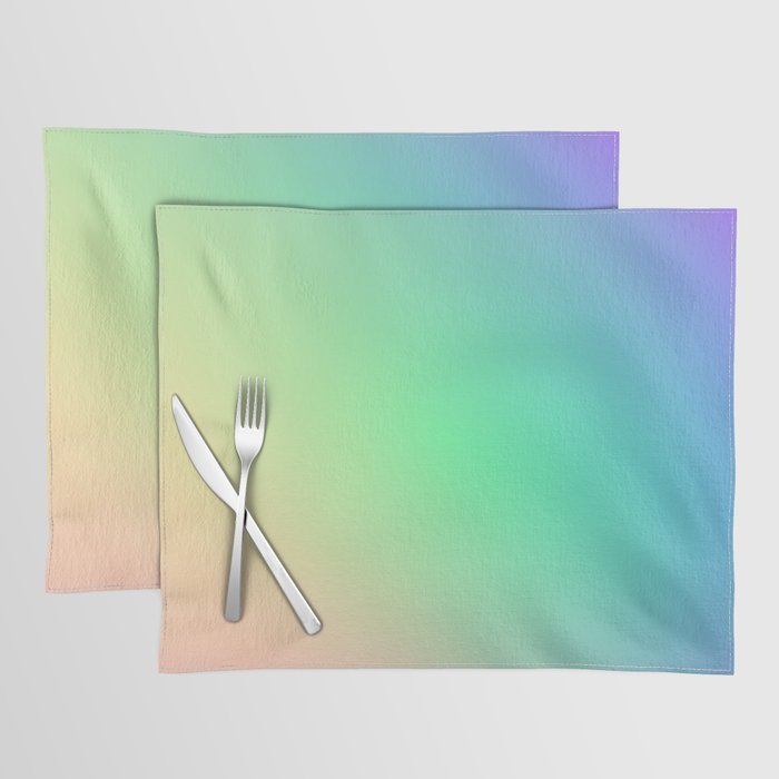 Rainbow Watercolor Ombre Placemat