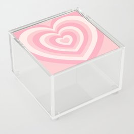 Pink Love Hearts  Acrylic Box