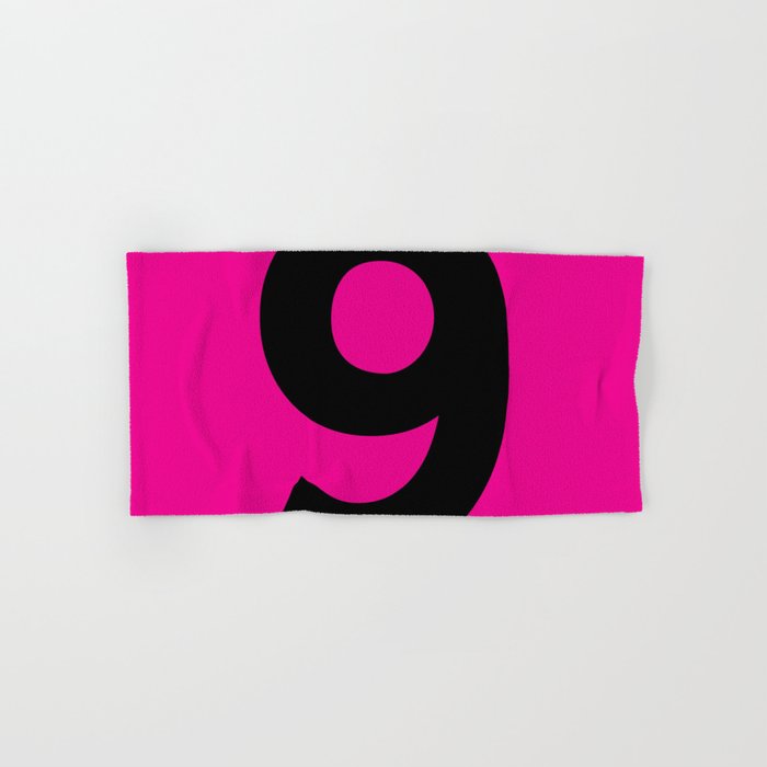 Number 9 (Black & Magenta) Hand & Bath Towel