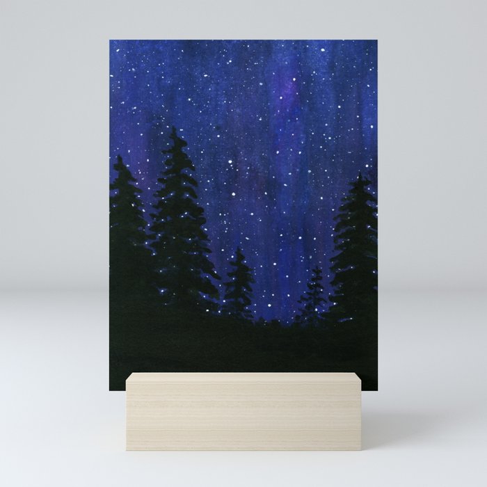 Twinkle Twinkle Stars Night Sky Painting Mini Art Print By Itaya Society6 Are you searching for night sky png images or vector? twinkle twinkle stars night sky painting mini art print by itaya