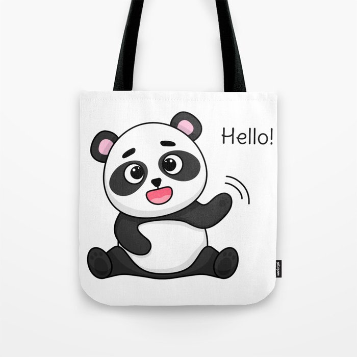 Friendly panda Tote Bag