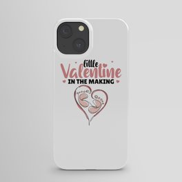 Little Valentine In The Making Gender Reveal Girl iPhone Case