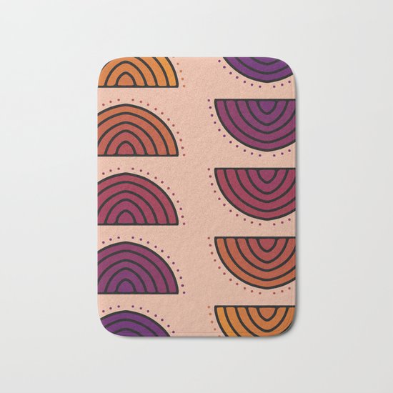Flowers of Sunset Bath Mat