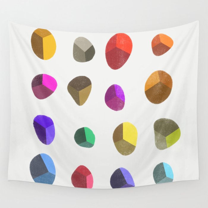Painted Pebbles 2 Wall Tapestry