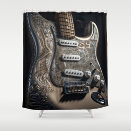 Hela Stratocaster Electric Guitar Shower Curtain
