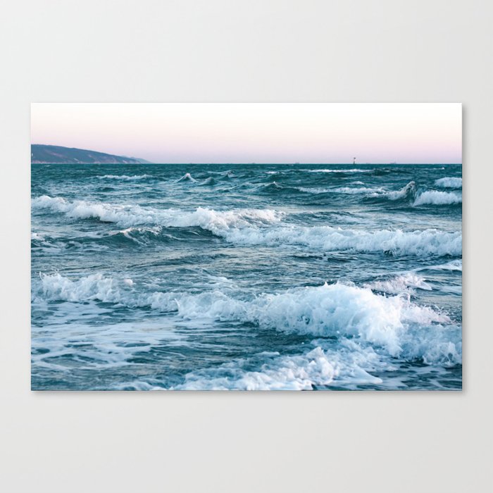 Blue Ocean Waves Canvas Print
