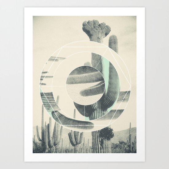 Saguaro Sun Art Print