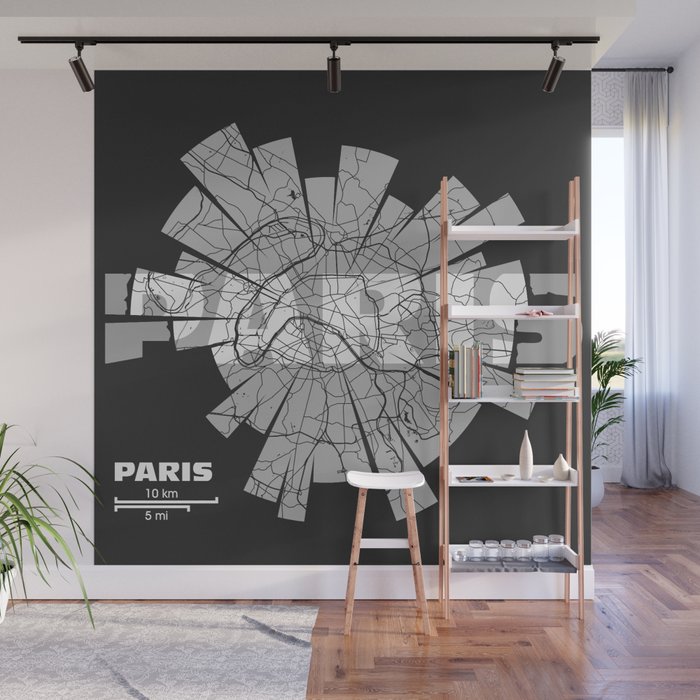 Paris Map Wall Mural