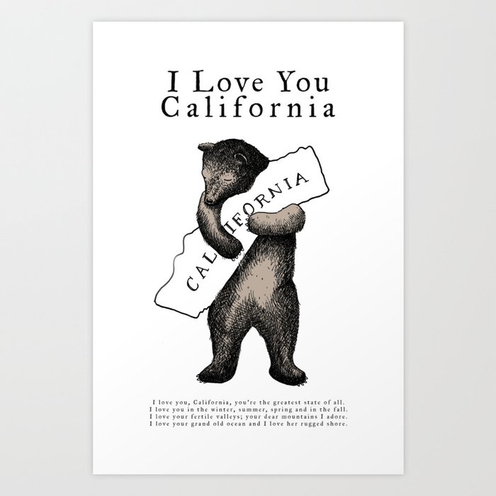 i love you california Kunstdrucke i love you california Kunstdrucke