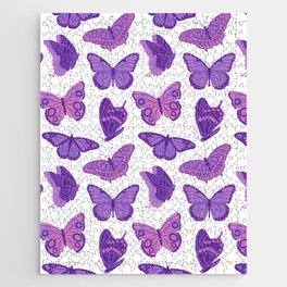 Texas Butterflies – Purple and Pink Pattern Jigsaw Puzzle