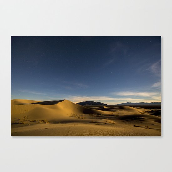 Sand Dunes & Night Sky Canvas Print