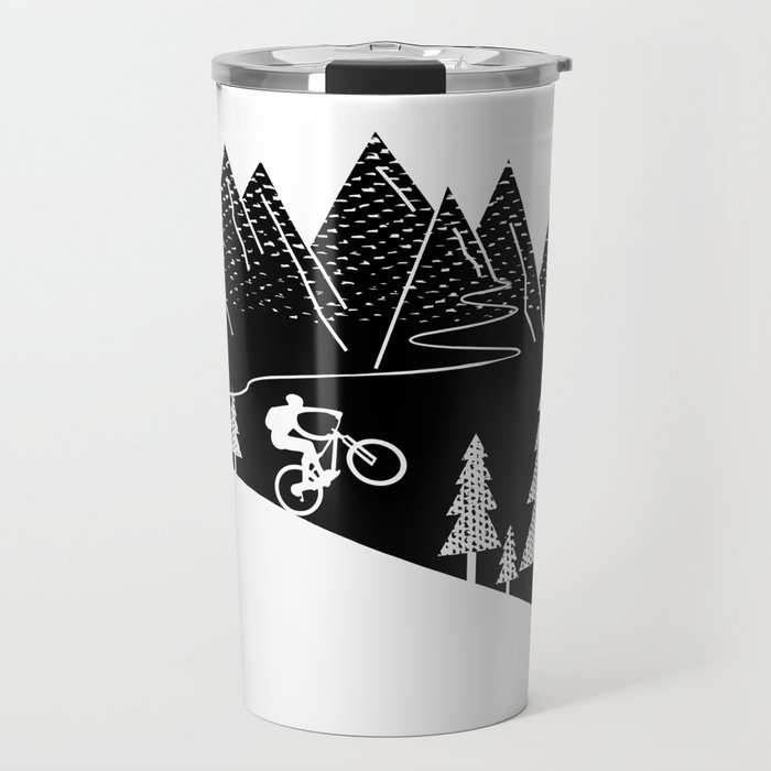 mountain bike MTB cycling mountain biker cycling bicycle cyclist gift Travel Mug