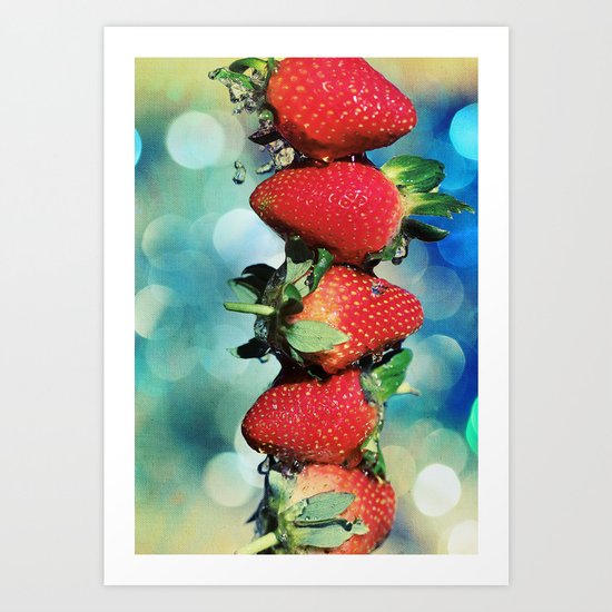 Berry Bokeh Art Print