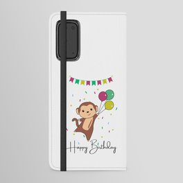 Monkey Wishes Happy Birthday To You Monkey Android Wallet Case