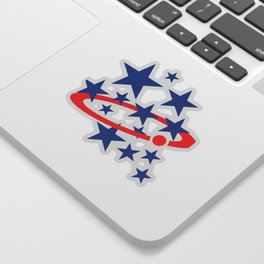 USA Star icon Rings of Saturn Sticker