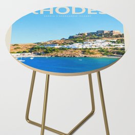 Travel to Rhodes Side Table