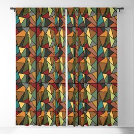Baroque Autumn Stained Glass Pattern Blackout Curtain