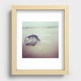 FISHING Recessed Framed Print