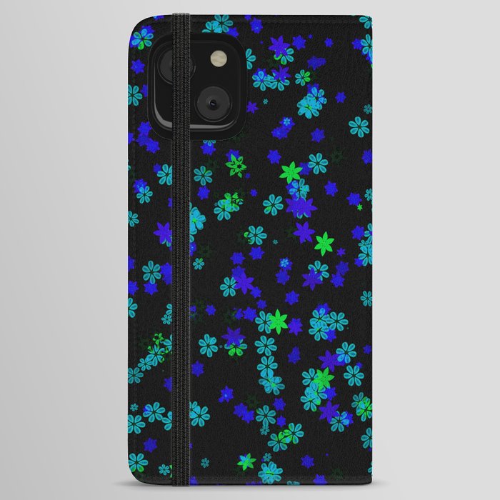 Blue Flowers iPhone Wallet Case
