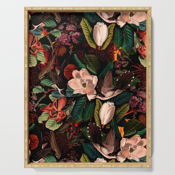 FLORAL AND BIRDS XIV Serving Tray
