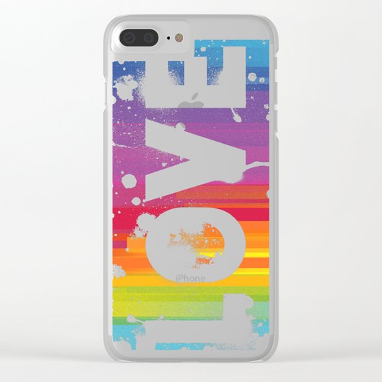 For Love - White Background Clear iPhone Case