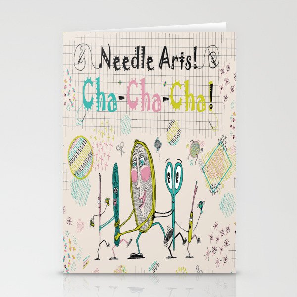 Needle Arts! Cha-Cha-Cha! Stationery Cards
