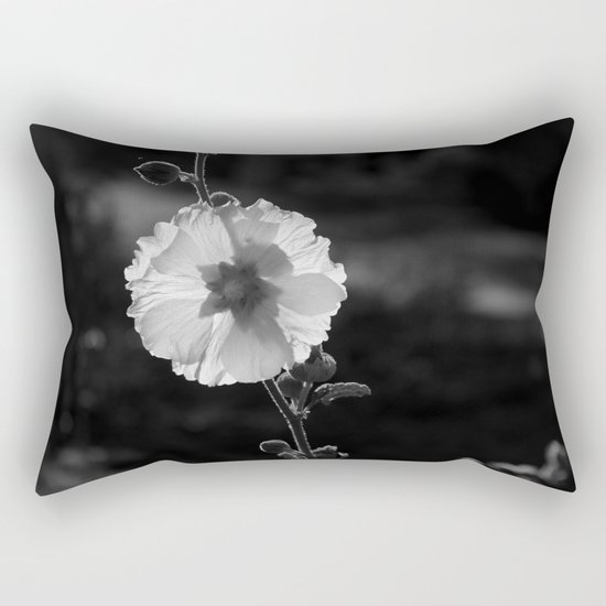 white flower Rectangular Pillow