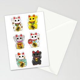 Lucky Cat / Maneki Neko Stationery Card