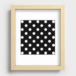 white polka dots design Recessed Framed Print