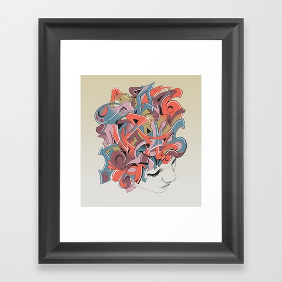 Graffiti Head Framed Art Print