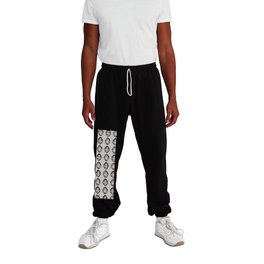Modern Pink Silver Roses Pattern Collection Sweatpants