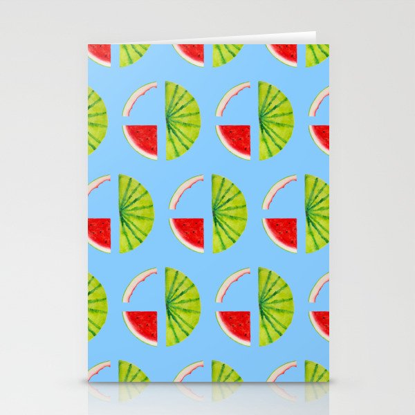 Blue Watermelon Stationery Cards