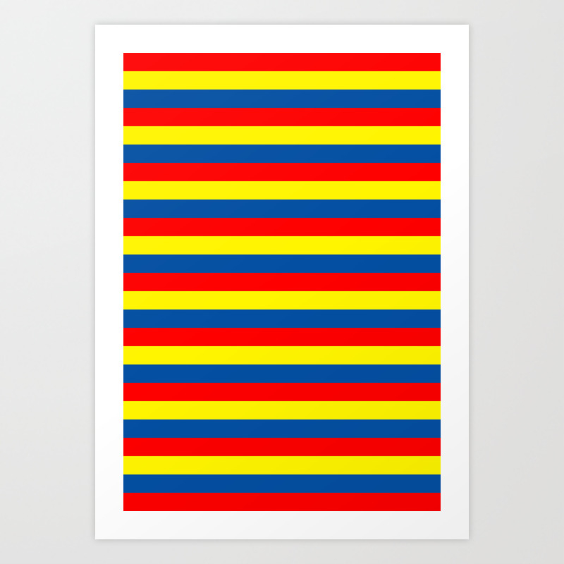 Andorra Ecuador Romania Moldova Chad Colombia Orkney Flag Stripes Art Print By Tony Tudor Society6
