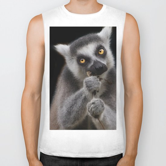 Lemur eating Biker Tank