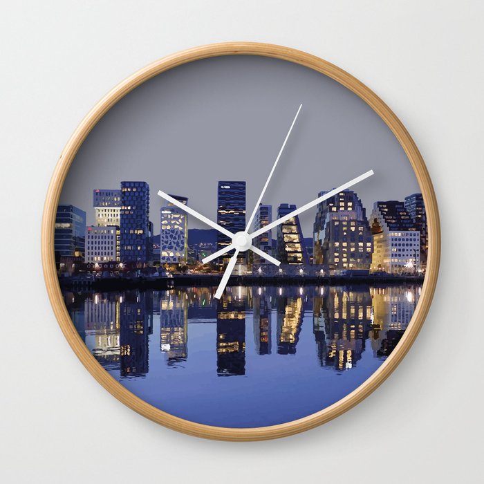 Oslo, Norway Travel Artwork Wall Clock