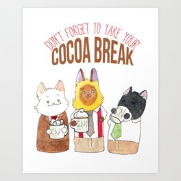 Cocoa Break Art Print