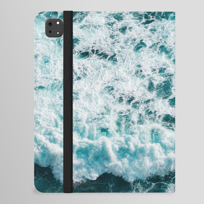 Turquoise Blue Ocean Waves iPad Folio Case
