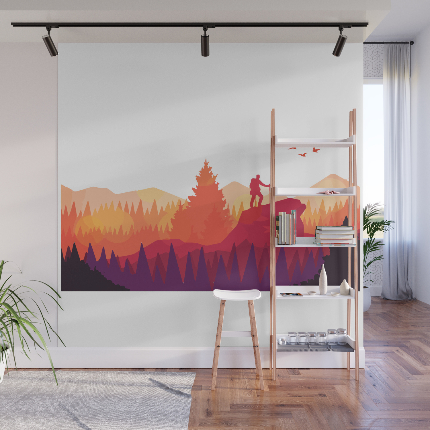 Firewatch Scenic Mountain View Wall Mural By Spencetech Society6