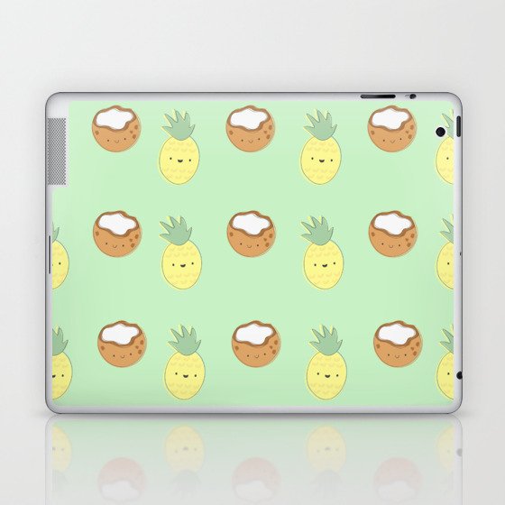 Kawaii Coconut Pineapple Laptop & iPad Skin