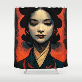 The Ancient Spirit of the Geisha Shower Curtain