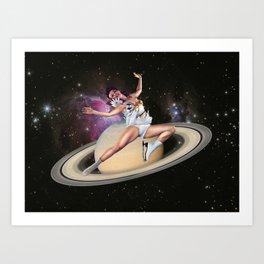 Saturn Queen // Skating in Space Art Print