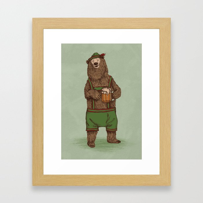 Traditional German Bear Framed Art Print
